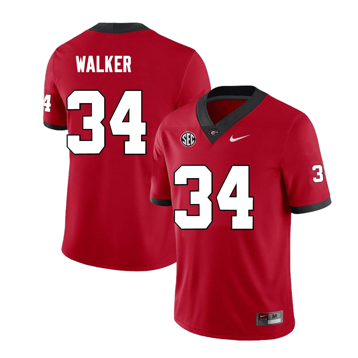 Men's  #34 Herschel Walker Georgia Bulldogs College Football Jersey