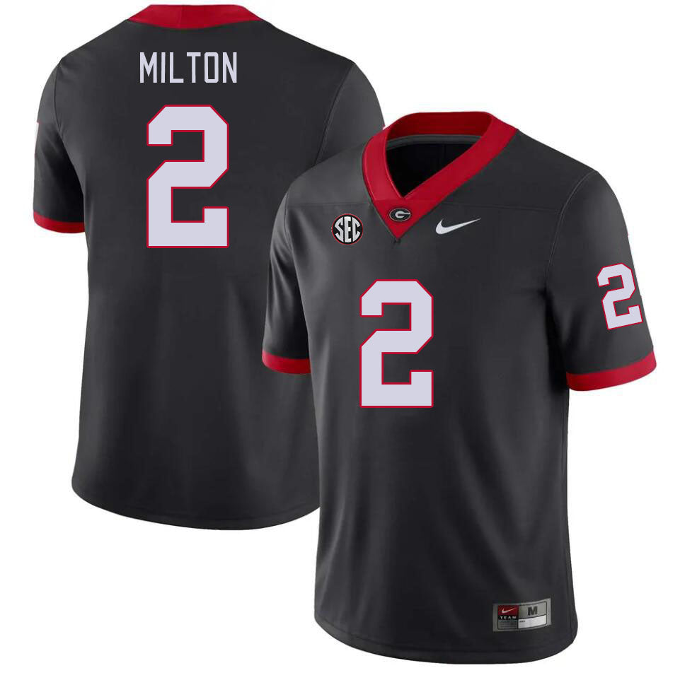 Men's #2 Kendall Milton Georgia Bulldogs College Football Jersey