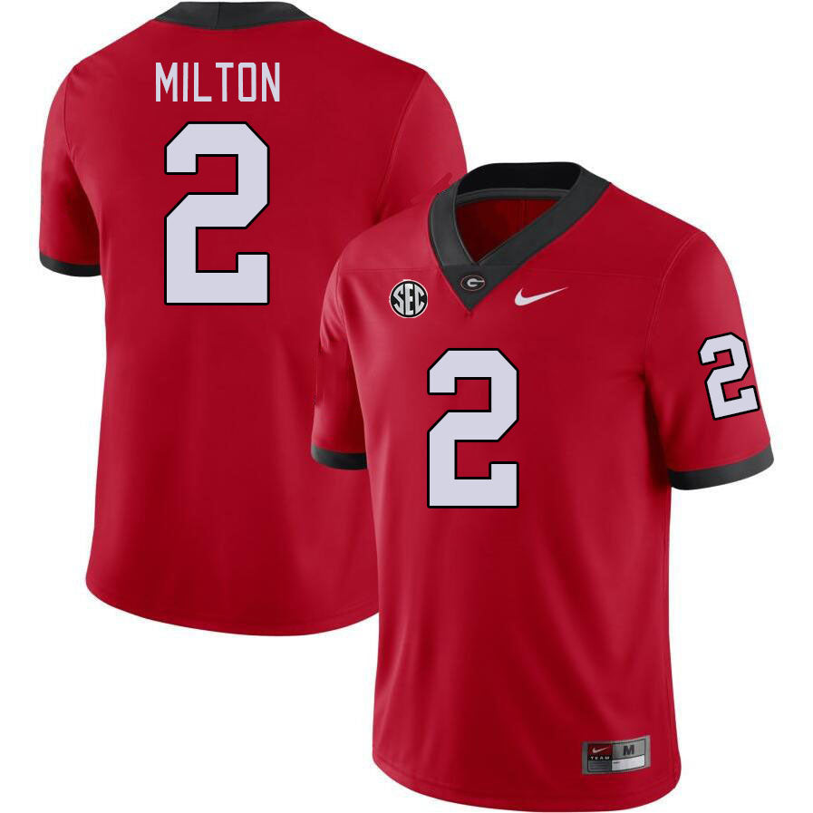 Men's #2 Kendall Milton Georgia Bulldogs College Football Jersey