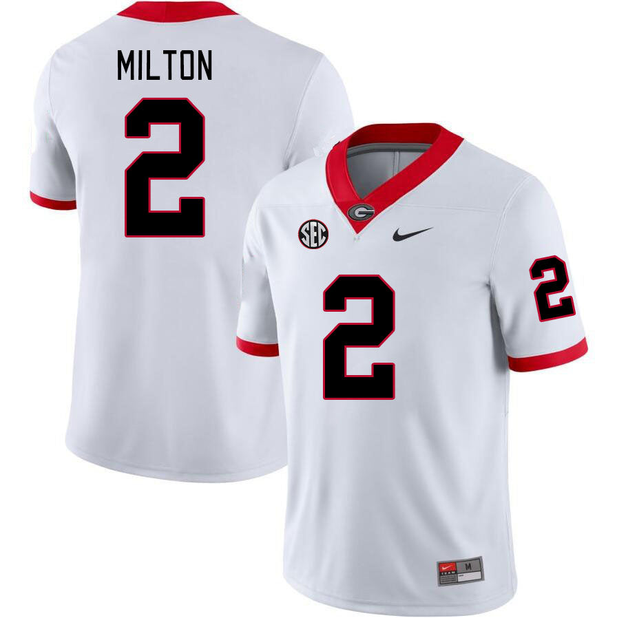 Men's #2 Kendall Milton Georgia Bulldogs College Football Jersey