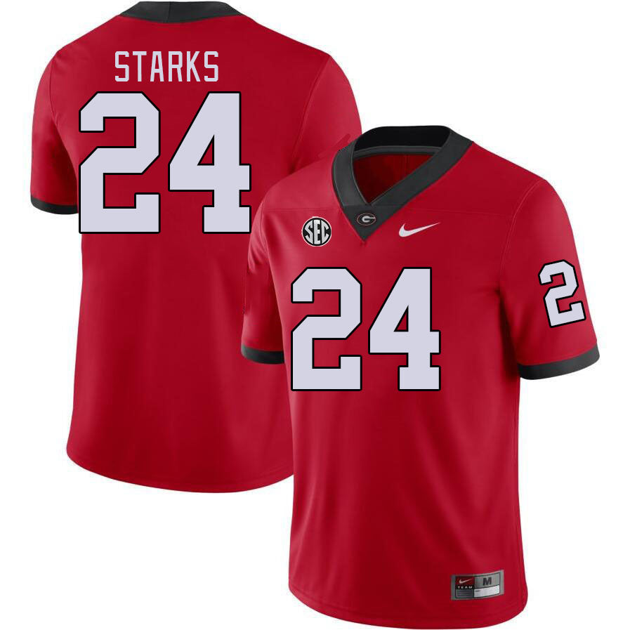 Men's #24 Malaki Starks Georgia Bulldogs College Football Jersey