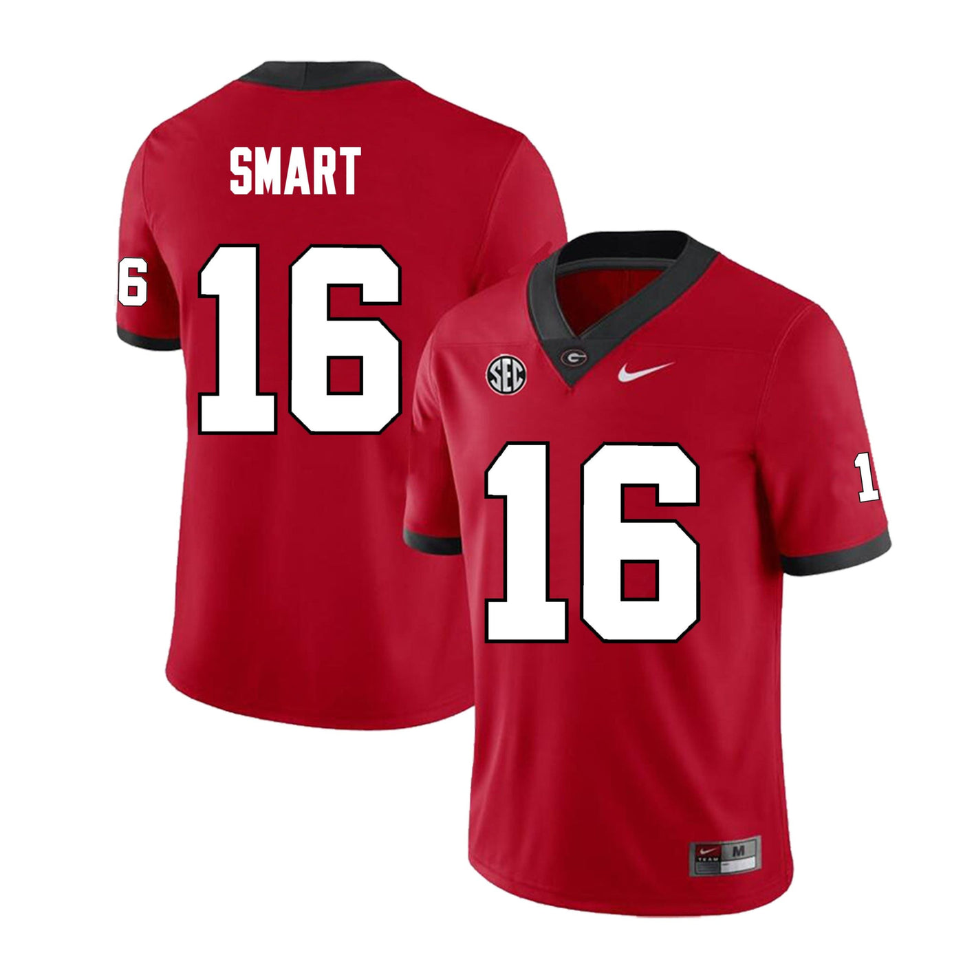Men’s #16 Kirby Smart Georgia Bulldogs Football Jersey