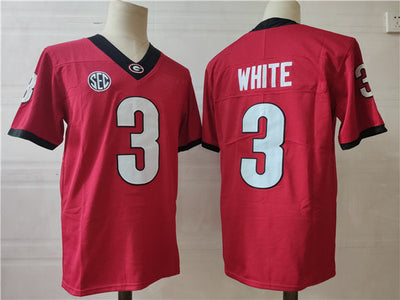 Men's #3 Zamir White Georgia Bulldogs Game College Football Jersey