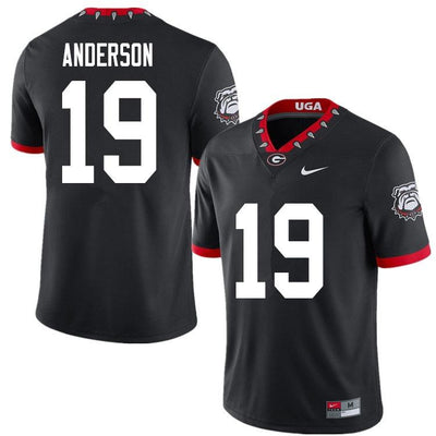 Men's #19 Adam Anderson Georgia Bulldogs Game College Football Jersey