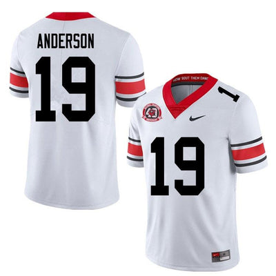 Men's #19 Adam Anderson Georgia Bulldogs Game College Football Jersey