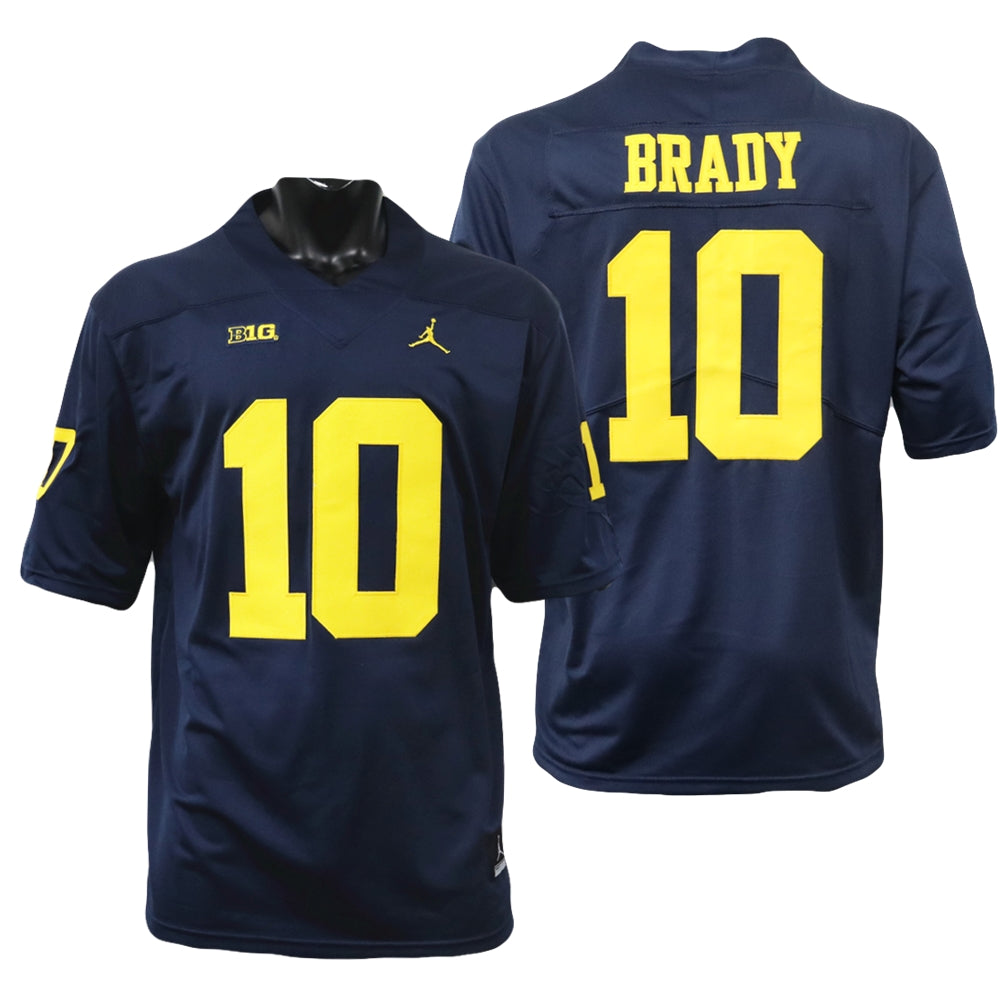Men's #10 Tom Brady Alumni Michigan Wolverines Football Jersey