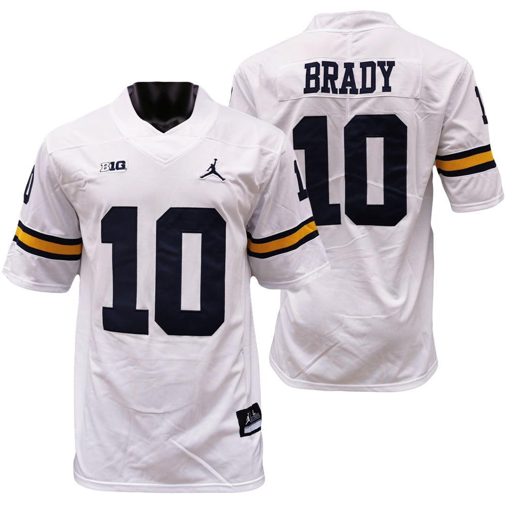 Men's #10 Tom Brady Alumni Michigan Wolverines Football Jersey