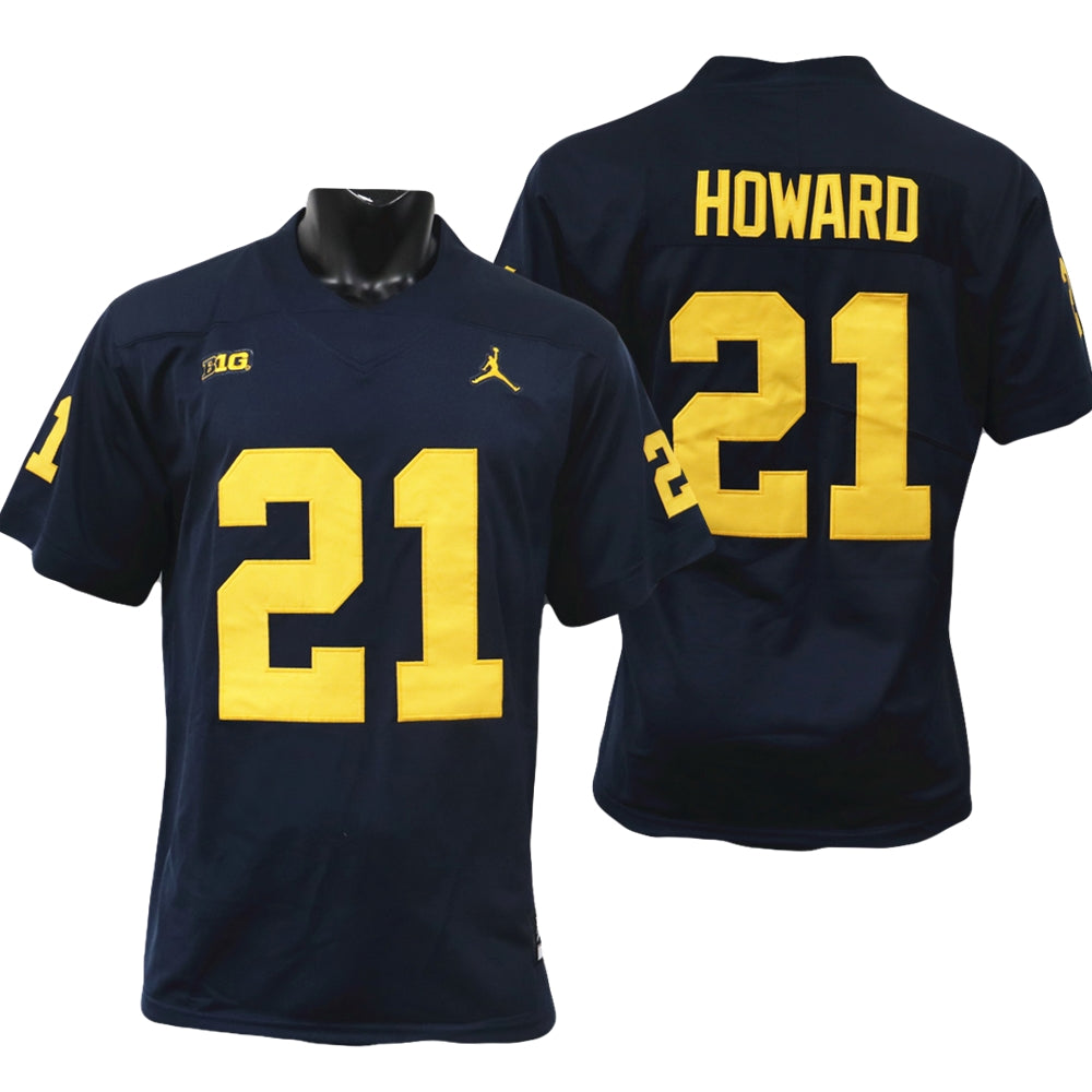 Men's #21 Desmond Howard Michigan Wolverines College Football Jersey