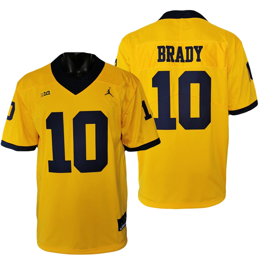 Men's #10 Tom Brady Alumni Michigan Wolverines Football Jersey