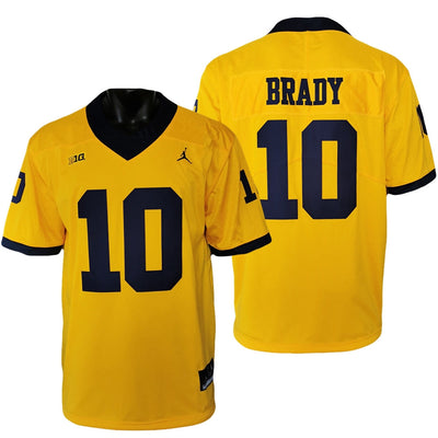 Men's #10 Tom Brady Alumni Michigan Wolverines Football Jersey