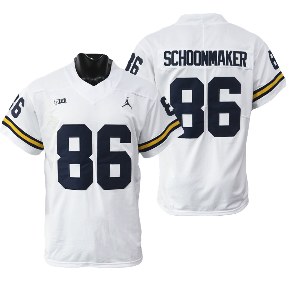 Men's #86 Luke Schoonmaker Michigan Wolverines College Football Jersey