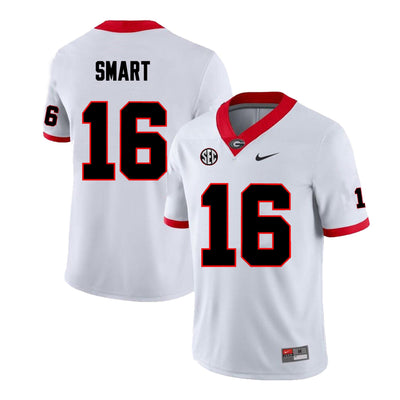 Men’s #16 Kirby Smart Georgia Bulldogs Football Jersey