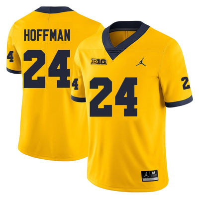 Men’s  #24 Jalen Hoffman Michigan Wolverines Football Jersey