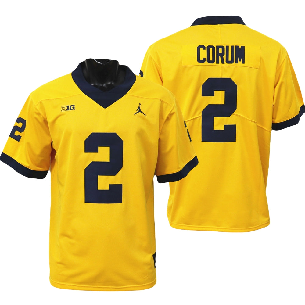 Men’s Michigan Wolverines #2 Blake Corum Alumni Football Jersey