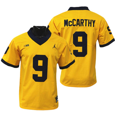 Men’s Michigan Wolverines #9 J.J. McCarthy Football Jersey