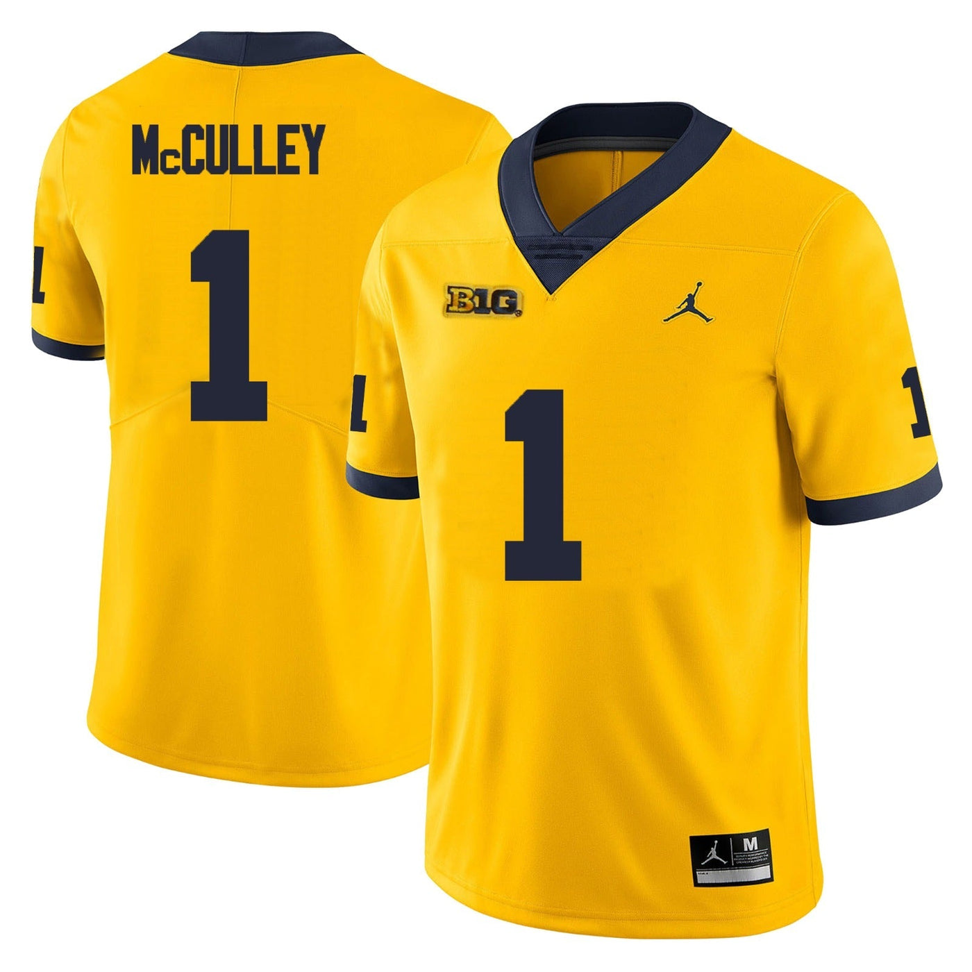 Men’s Michigan Wolverines #1 Donaven McCulley Football Jersey